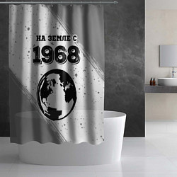 Шторка для душа На Земле с 1968: краска на светлом, цвет: 3D-принт — фото 2