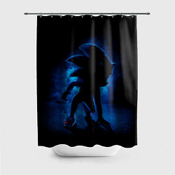 Шторка для душа Sonic - dark theme, цвет: 3D-принт