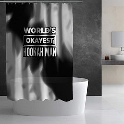 Шторка для душа Worlds okayest hookah man - dark, цвет: 3D-принт — фото 2