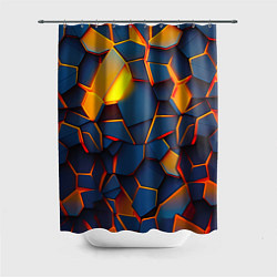 Шторка для душа Плитки со свечением, цвет: 3D-принт