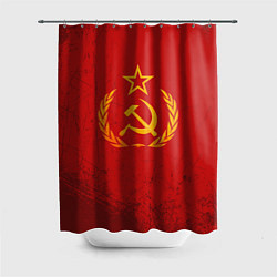 Шторка для душа СССР серп и молот, цвет: 3D-принт