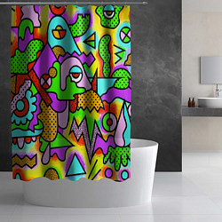 Шторка для душа Psychedelic acid, цвет: 3D-принт — фото 2