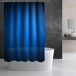 Шторка для душа Лазурный фон и черная виньетка, цвет: 3D-принт — фото 2