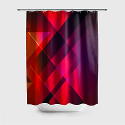 Шторка для душа Кубические грани абстракции, цвет: 3D-принт