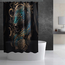 Шторка для душа Тигр Irezumi, цвет: 3D-принт — фото 2