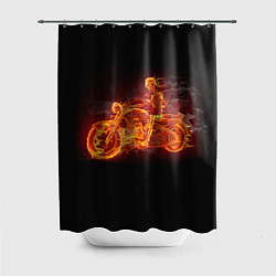 Шторка для душа Скорость байкера на максималках, цвет: 3D-принт