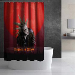 Шторка для душа Король и шут красная луна, цвет: 3D-принт — фото 2