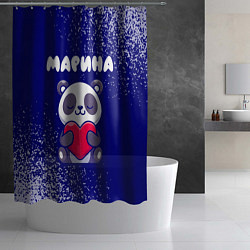 Шторка для душа Марина панда с сердечком, цвет: 3D-принт — фото 2