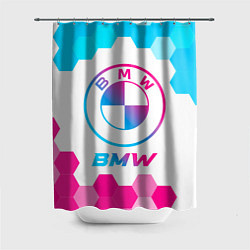 Шторка для душа BMW neon gradient style, цвет: 3D-принт