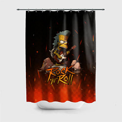 Шторка для душа Rock n roll fire Simpsons, цвет: 3D-принт