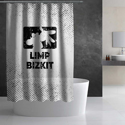 Шторка для душа Limp Bizkit с потертостями на светлом фоне, цвет: 3D-принт — фото 2