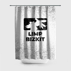 Шторка для душа Limp Bizkit с потертостями на светлом фоне, цвет: 3D-принт