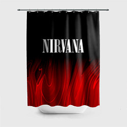 Шторка для душа Nirvana red plasma, цвет: 3D-принт