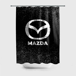 Шторка для душа Mazda с потертостями на темном фоне, цвет: 3D-принт