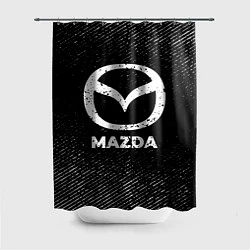Шторка для душа Mazda с потертостями на темном фоне, цвет: 3D-принт