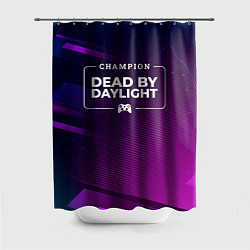 Шторка для душа Dead by Daylight gaming champion: рамка с лого и д, цвет: 3D-принт