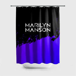 Шторка для душа Marilyn Manson purple grunge, цвет: 3D-принт