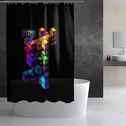 Шторка для душа Tetris game, цвет: 3D-принт — фото 2