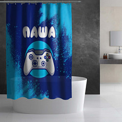 Шторка для душа Паша геймер, цвет: 3D-принт — фото 2