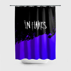 Шторка для душа In Flames purple grunge, цвет: 3D-принт