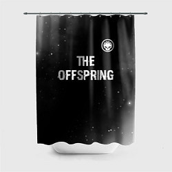 Шторка для душа The Offspring glitch на темном фоне: символ сверху, цвет: 3D-принт