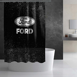 Шторка для душа Ford с потертостями на темном фоне, цвет: 3D-принт — фото 2