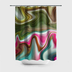 Шторка для душа Color waves, цвет: 3D-принт