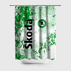 Шторка для душа Skoda auto logo, цвет: 3D-принт