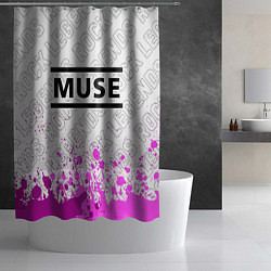 Шторка для душа Muse rock legends: символ сверху, цвет: 3D-принт — фото 2