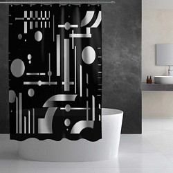 Шторка для душа Геометрическая игра, цвет: 3D-принт — фото 2