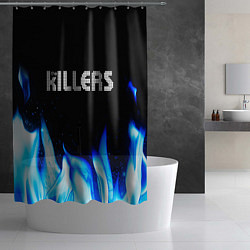 Шторка для душа The Killers blue fire, цвет: 3D-принт — фото 2
