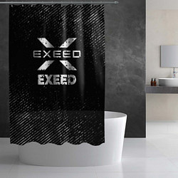Шторка для душа Exeed с потертостями на темном фоне, цвет: 3D-принт — фото 2