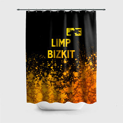 Шторка для душа Limp Bizkit - gold gradient: символ сверху, цвет: 3D-принт