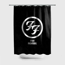 Шторка для душа Foo Fighters glitch на темном фоне, цвет: 3D-принт