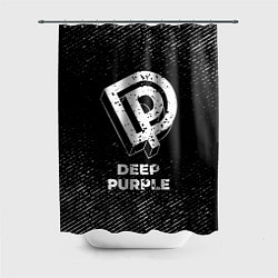 Шторка для душа Deep Purple с потертостями на темном фоне, цвет: 3D-принт