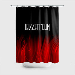 Шторка для душа Led Zeppelin red plasma, цвет: 3D-принт