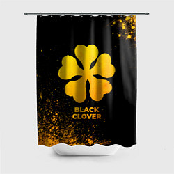 Шторка для душа Black Clover - gold gradient, цвет: 3D-принт