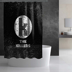 Шторка для душа The Killers с потертостями на темном фоне, цвет: 3D-принт — фото 2