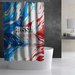 Шторка для душа Russia abstract, цвет: 3D-принт — фото 2