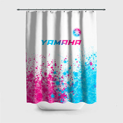 Шторка для ванной Yamaha neon gradient style: символ сверху