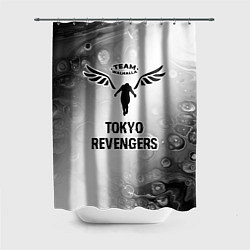 Шторка для душа Tokyo Revengers glitch на светлом фоне, цвет: 3D-принт