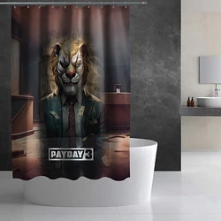 Шторка для душа Payday 3 lion, цвет: 3D-принт — фото 2