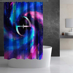 Шторка для душа Evanescence неоновый космос, цвет: 3D-принт — фото 2