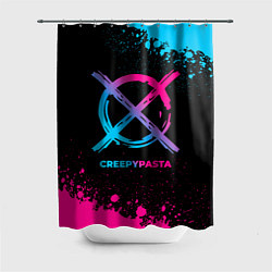 Шторка для душа CreepyPasta - neon gradient, цвет: 3D-принт