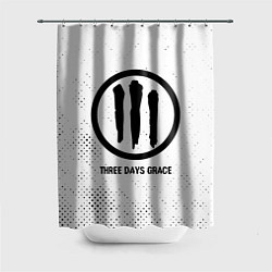 Шторка для душа Three Days Grace glitch на светлом фоне, цвет: 3D-принт