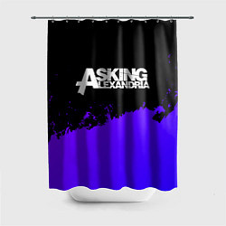 Шторка для душа Asking Alexandria purple grunge, цвет: 3D-принт