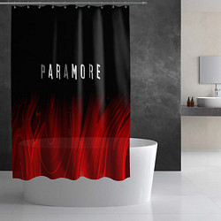 Шторка для душа Paramore red plasma, цвет: 3D-принт — фото 2