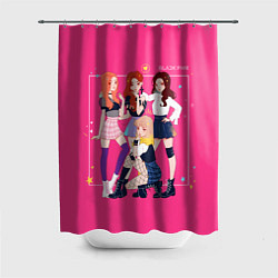 Шторка для душа Blackpink anime poster, цвет: 3D-принт