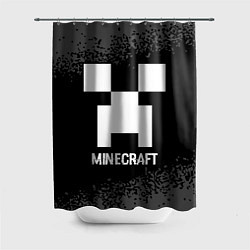 Шторка для душа Minecraft glitch на темном фоне, цвет: 3D-принт