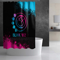 Шторка для душа Blink 182 - neon gradient, цвет: 3D-принт — фото 2